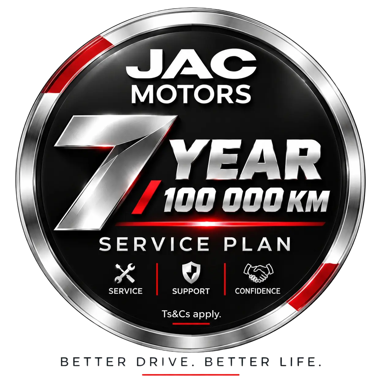 JAC Motors Service Plan Badge